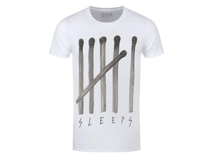 While She Sleeps Uniseks T-shirt van katoen voor volwassenen, Wit, M