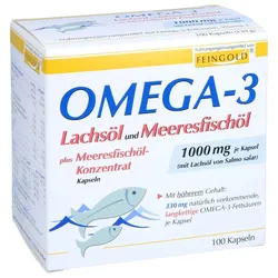 Omega-3 Lachsöl und Meeresfischöl Kapseln