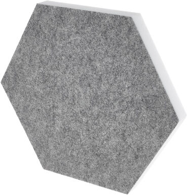 t.akustik Hexagon Melamine Light Grey 25 Hellgrau