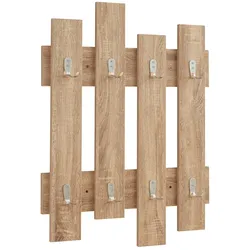 Helloshop26 - Designer-Wandgarderobe für Eingangsbereichsmöbel 80 x 60 x 3 cm Eichenoptik