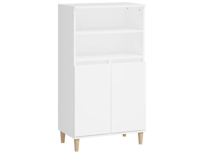 Helloshop26 Buffet Bahut Kommode Schrank Aufbewahrungsschrank Organizer Küche Wohnzimmer Wohnzimmer hoch 60 x 36 x 110 cm Holz weiß 02_0032472