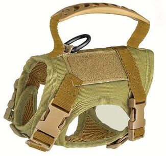 Uplifted Finds Tactical Adjustable Pet Harness And Lead Set khaki