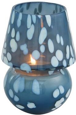 Tortoise Glass Candle Lamp - Blue - Amber Oud Scent - Ballard Designs