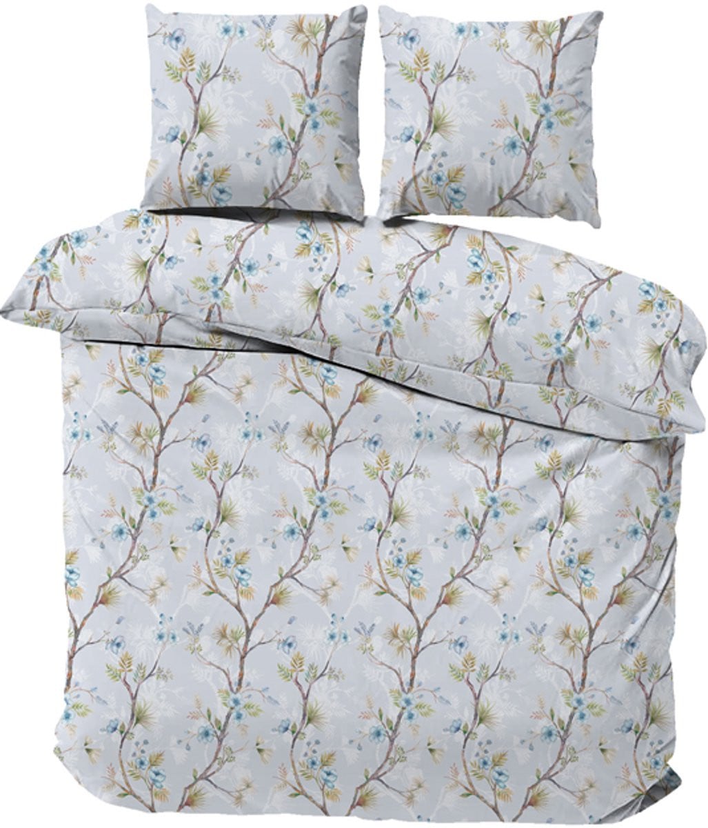 iSleep Dekbedovertrek Eva Eenpersoons Blauw 140x220 cm