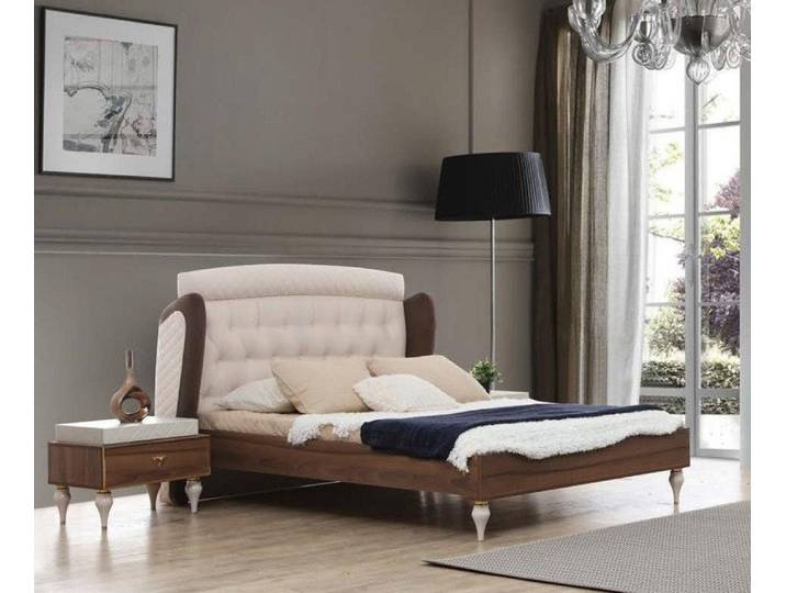 Xlmoebel Komplettschlafzimmer Luxus Schlafmöbel Nachttische und Kleidercontainer aus Holz, (4-tlg., Kleiderschrank, 2x Nachttische, Bett), Hergestellt in Europa