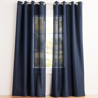 Porch & Den EXCLUSIVE HOME Loha Linen Grommet Top Curtain Panel Pair