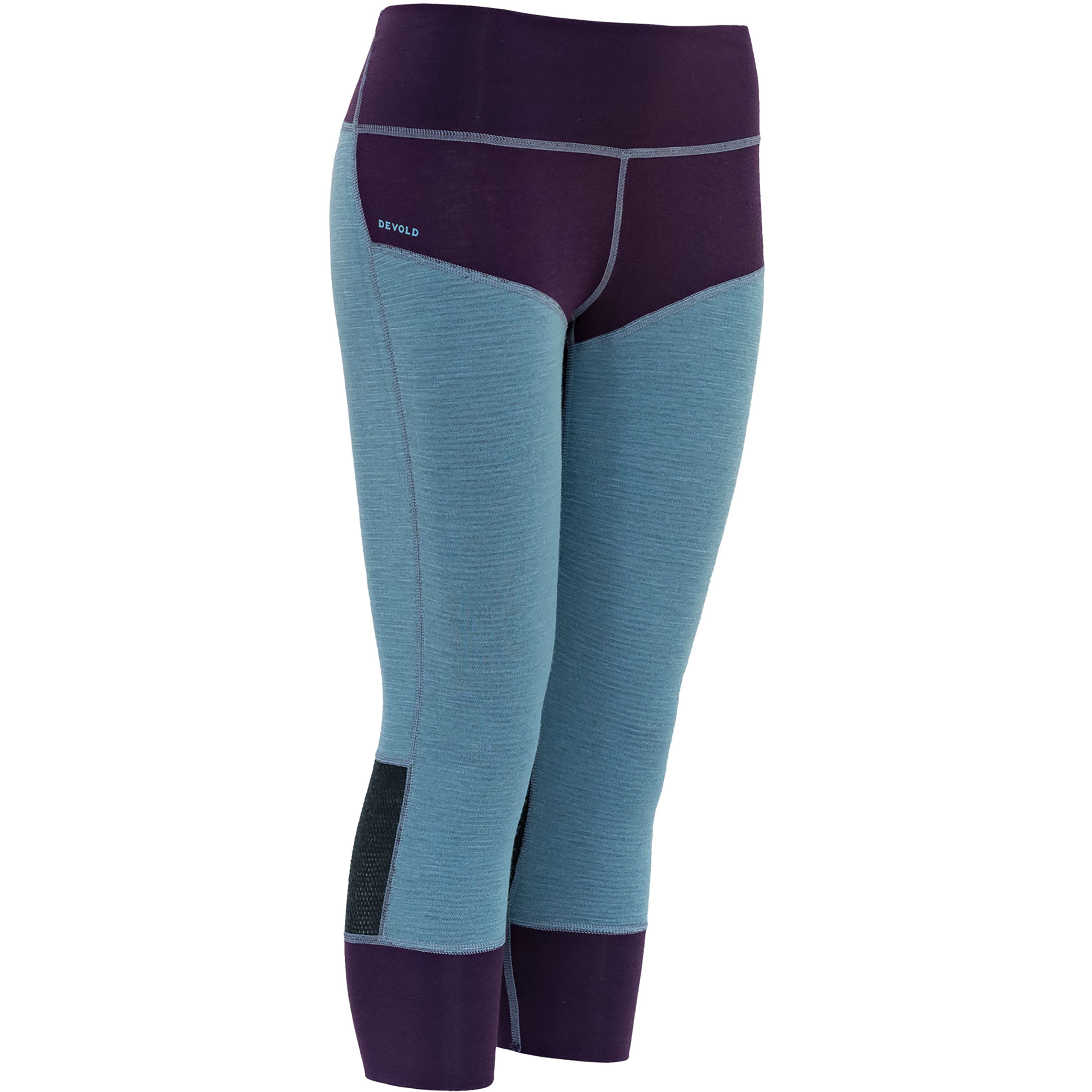 Devold Tuvegga Sport Air 3/4 Hose Damen 3/4 Unterhose lila Größe S Elastisch Merinowolle