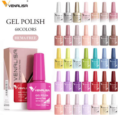 Inspire Picks Venalisa HEMA And TPO Free Glitter Gel Nail Polish Jelly Pink Nude Collection 524 Hemafree