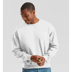 Supercotton™ Sweat | Sweatshirt Unisex – Robustes Rundhals-Sweatshirt mit Rippbündchen, weich angeraut, langlebig, klassisch geschnitten, weiß, 3XL