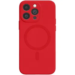 Bigben Silicone MagSafe (Apple iPhone 14 Pro), Smartphone Hülle, Rot