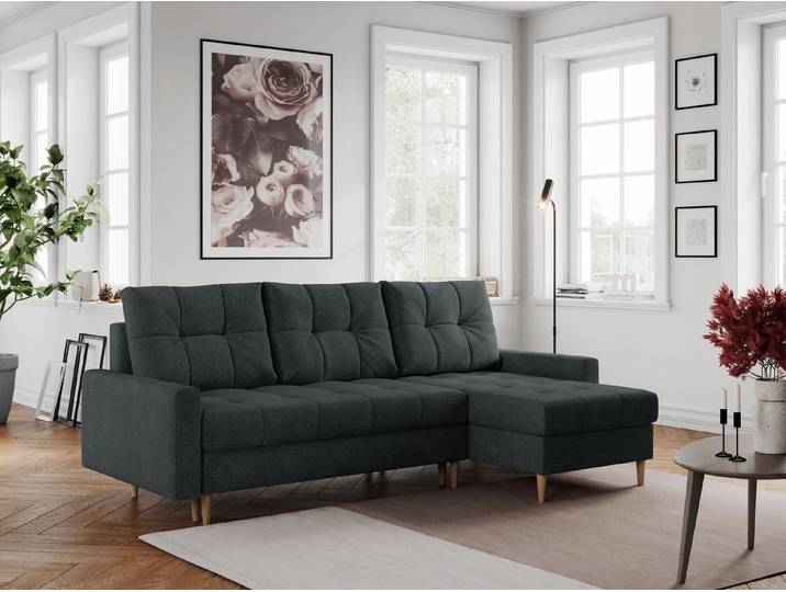 MKS MÖBEL Ecksofa COLIN, Set, mit Schlaffunktion, Skandinavisches Ecksofa, Holzbeine, zum Wohnzimmer