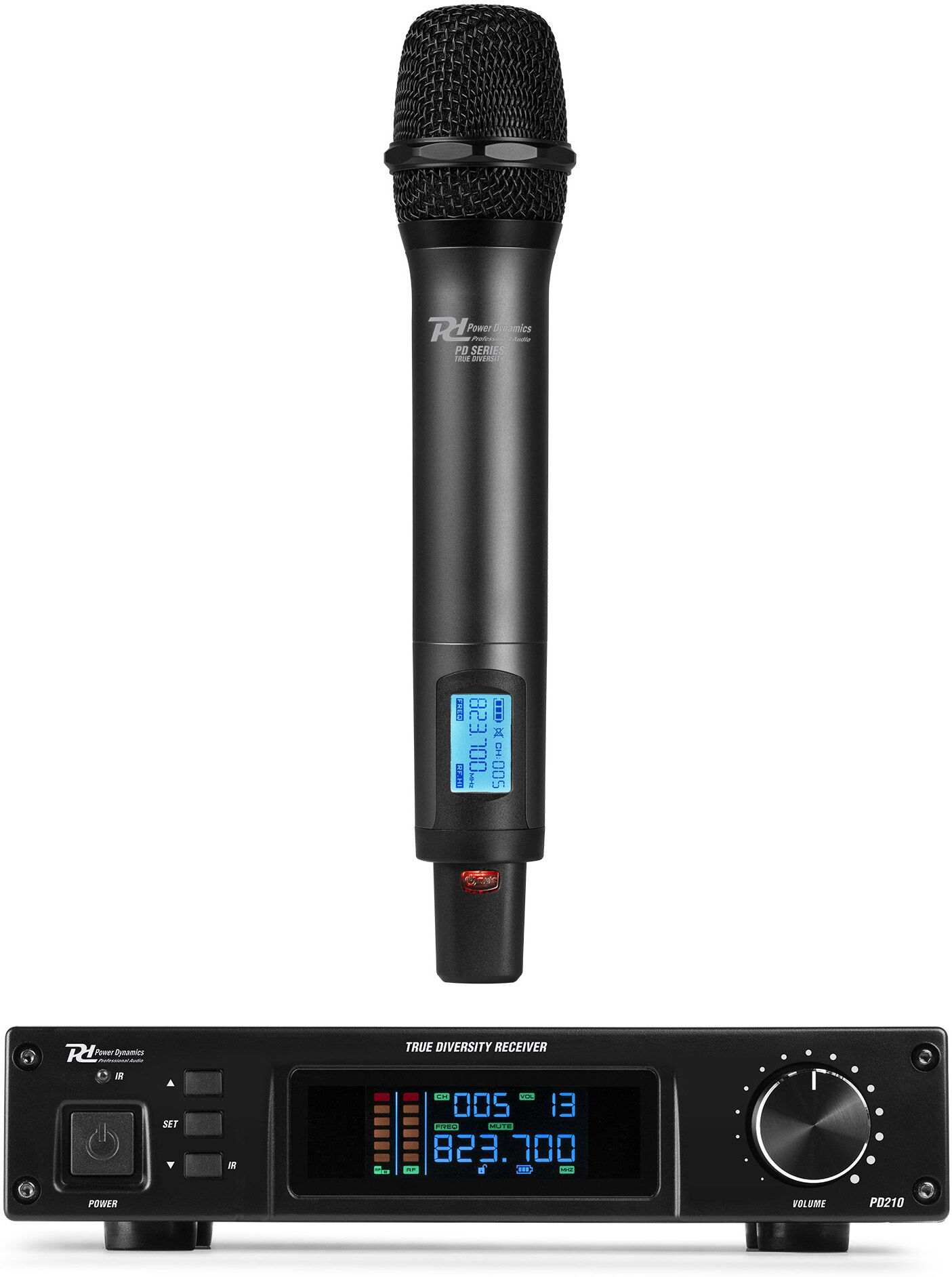 Power Dynamics Pd210 160-Kanal Uhf-Drahtlosmikrofon True Diversity System Hh