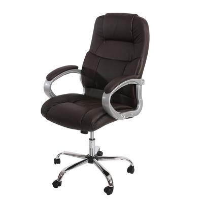 Mendler Profi-Bürostuhl Boston XXL Chefsessel Drehstuhl US-Version, 150kg belastbar, Kunstleder ~ braun