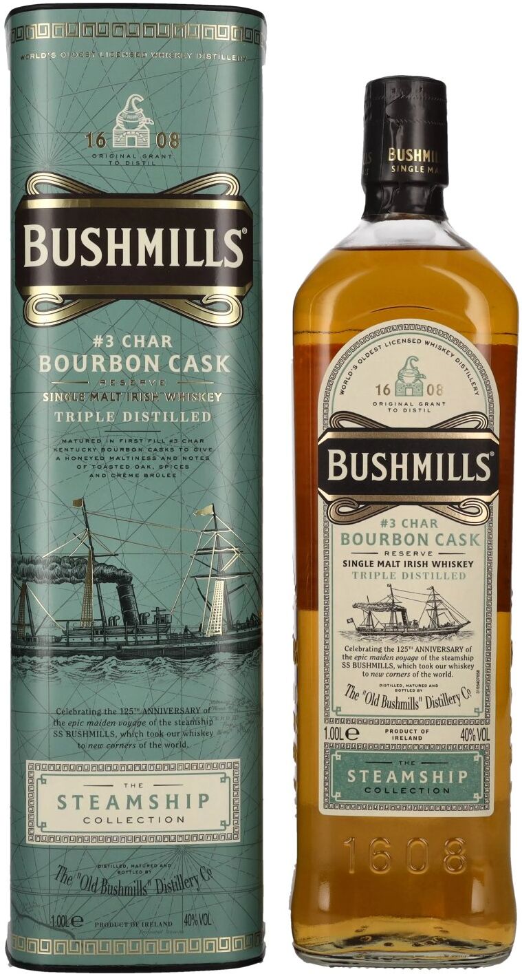 Bushmills CHAR BOURBON CASK Reserve The Steamship Collection 40% Vol. 1l in Geschenkbox