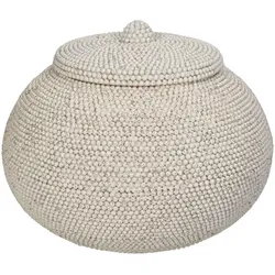 Dose Jar weiß Ornament 20x20x16cm