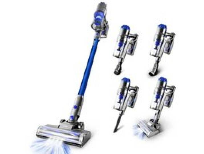 Aspirateur Balai Sans Fil Gris Bleu 265w F26 Vortex