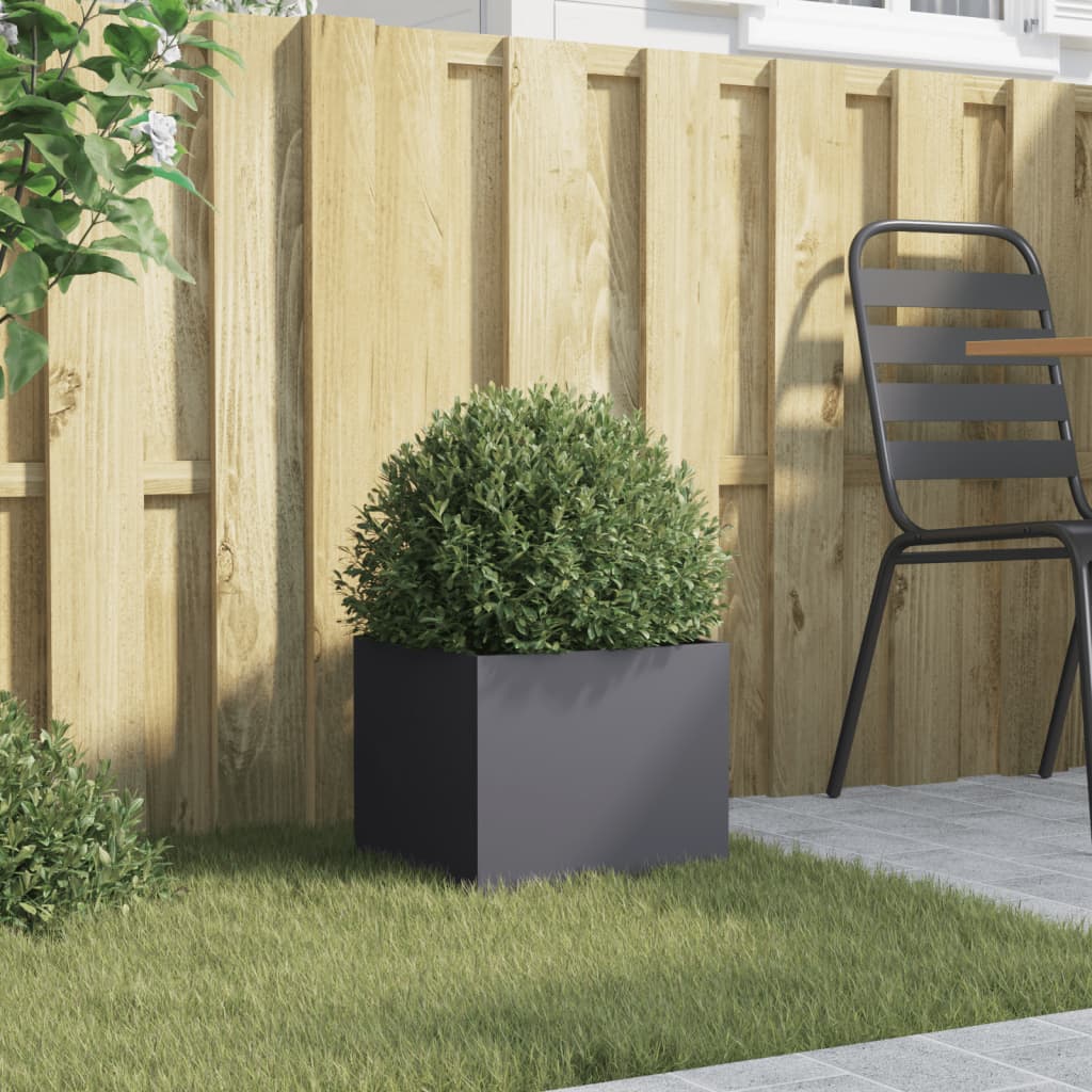 vidaXL Jardinière anthracite 32x30x29 cm acier