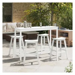 vidaXL, Gartentisch + Balkontisch, Rylie (4x Hocker)