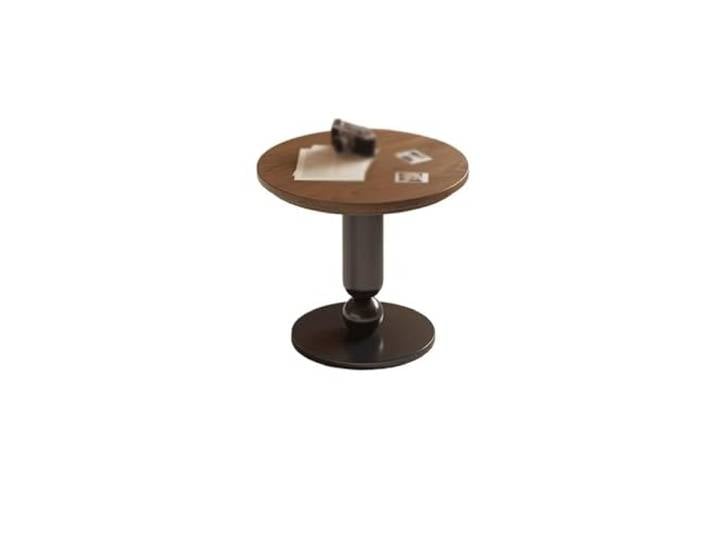 Ptasccne Runder Couchtisch aus massivem Holz, Beistelltische mit Holzsockel For Wohnzimmer-Schlafzimmerecken 50*45cm couchtisch