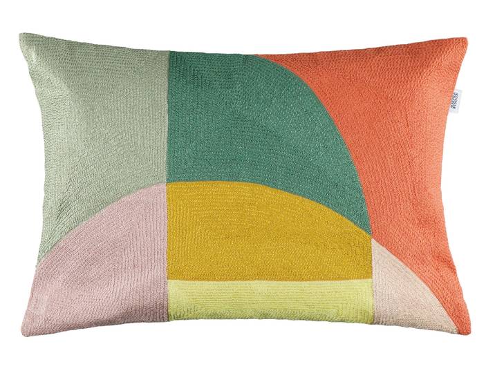 Dekokissen Paint , bunt (multi, gemustert), B:58cm L:38cm, Mischgewebe, SCHÖNER WOHNEN-KOLLEKTION, Dekokissen_Sitzkissen_Kissenhüllen, Dekokissen, aus hochwertigen Naturfasern, vollflächig bestickt