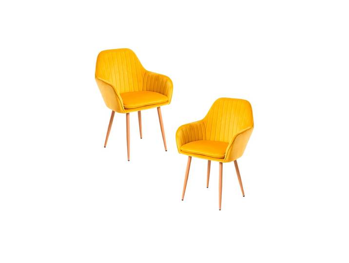 2er Set Stühle Chic - Gelb