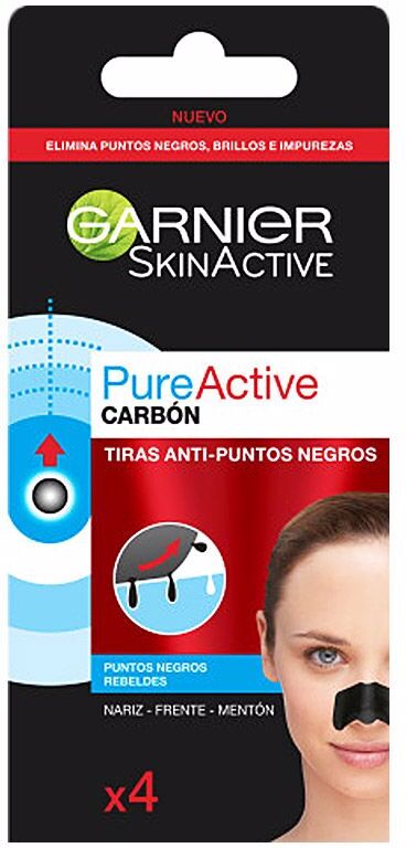 Garnier Pure Active Carbon tiras anti-puntos negros 4 u