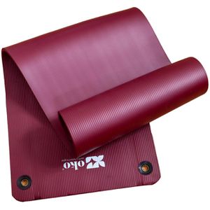 Powershot Yogamatte Oko, mit Ösen, rot, 1,5 cm stark, rutschfester Schaumstoff, 180 x 60 cm