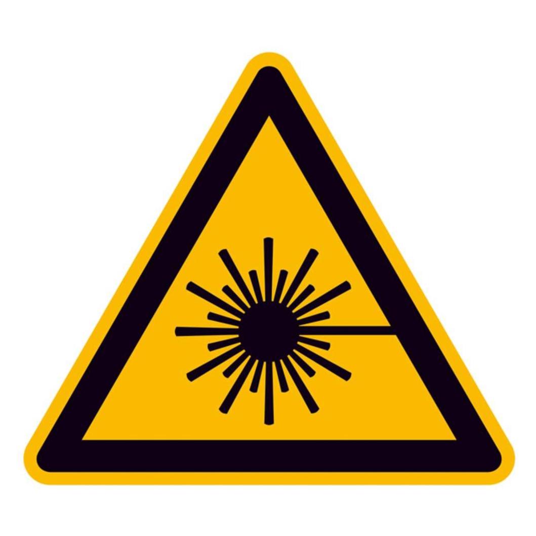 Wolk Gefahren-Warnschild Aluminium, Warnung Laserstrahl, 200 mm x 200mm (11.0205)