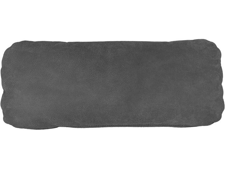 Dekokissen DIE PLANBAR PN-EM18063 Nierenkissen bestehend aus 1 Stk. , grau (graphit), B:58cm H:25cm L:15cm, Leder, Dekokissen_Sitzkissen_Kissenhüllen, Dekokissen, hochwertiges Nubuk-Anilin-Leder
