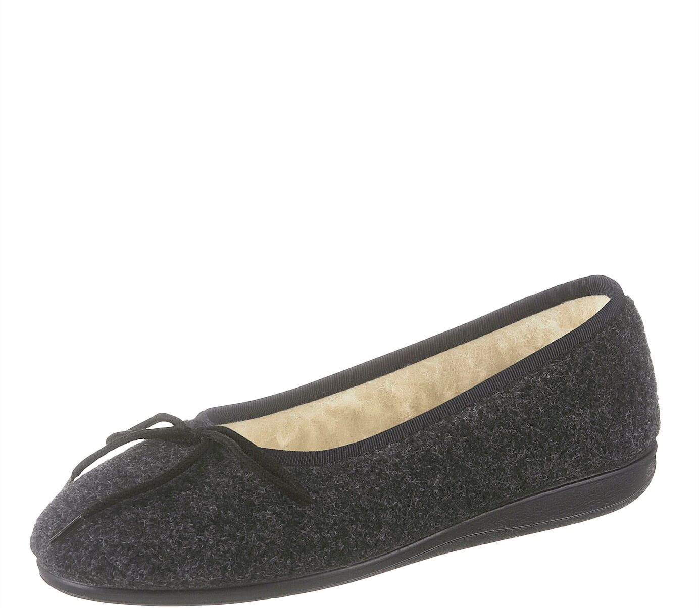 Hausschuh CLASSIC, Damen, Gr. 38, schwarz, Textil, Schuhe Hausschuh schwarz 38