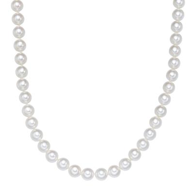 Perlenkette YOKOAMII "Y503", weiß, Halsketten, Damen, 50,0cm, B: 12,4mm, Perlenkette, Muschelkernperle, B:12,4mm