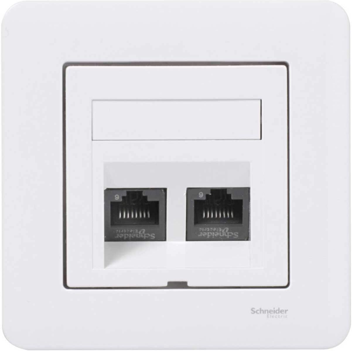 Schneider Electric Data-/modularuttag, 2 kopplingar