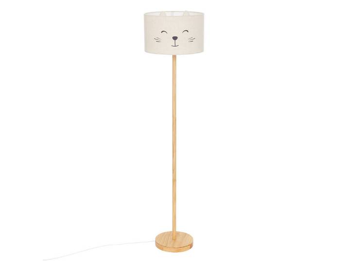 Atmosphera for kids Stehleuchte Kinderzimmer Cat 154 cm, Braun, Holz, E27, 36x152x36 cm, Lampen & Leuchten, Innenbeleuchtung, Stehlampen