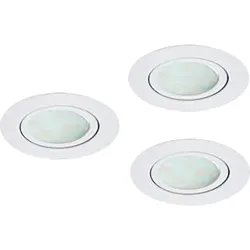 Eglo 75763 Set 3xLED-Einbauspot d:90, weiss