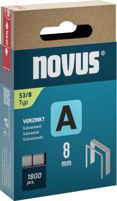 Novus Heftklammern Typ A, Länge 8 mm, Stahldraht, 1800 Stück