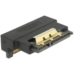 Delock Adapter SATA 22 Pin Buchse mit Einrastfunktion zu Stecker - gewinkelt unten