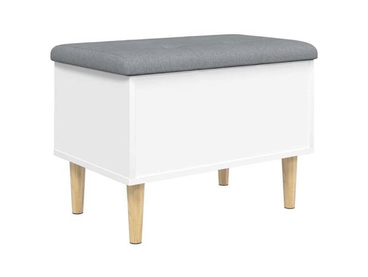 Blanc Banc coffre - Banc de rangement - blanc 62x42x46 cm bois d'ingénierie m6955