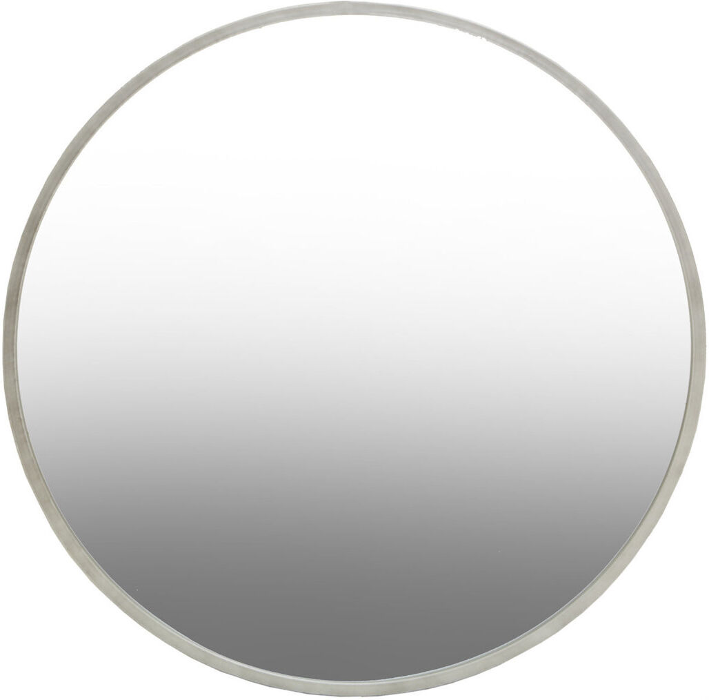 Ebern Designs Lennear Round Aluminium Framed Wall Mounted Bathroom / Vanity Mirror Antique Silver 100cm x 100cm