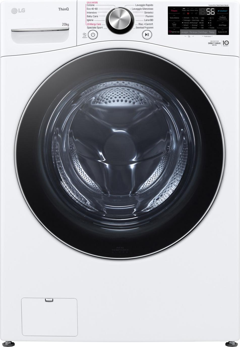 LG F0P3020TSWC, Frontlader, 20 kg, B, 74 dB, 1000 RPM, B