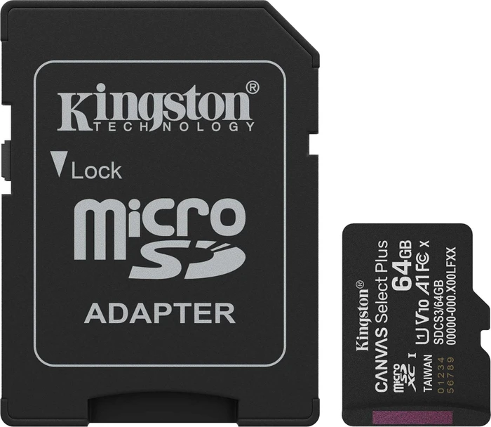 Kingston MicroSDXC 64 GB Canvas Select Plus Gen 3 + SD-Adapter