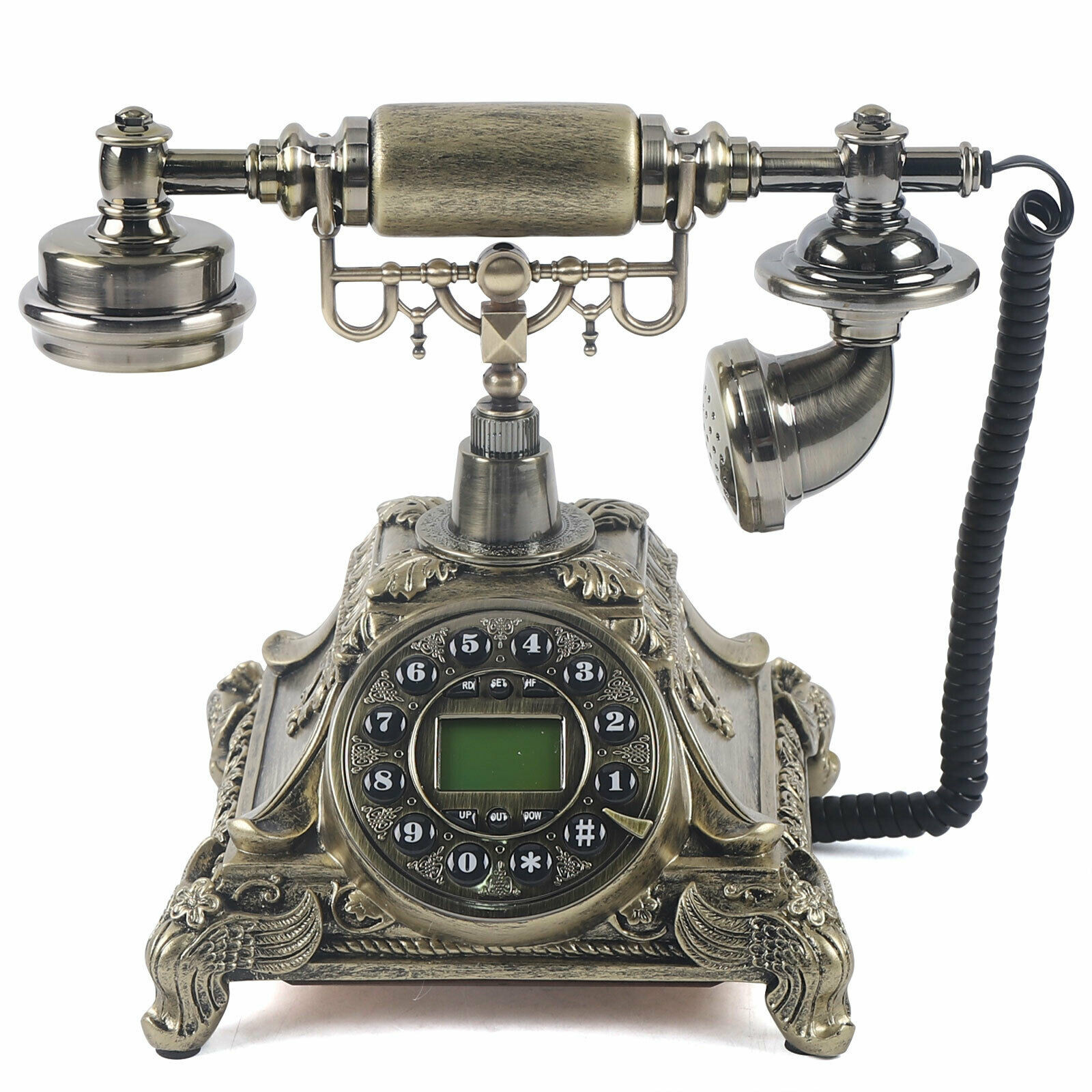 Easybuy Retro Bureau Telefoon met Display - Bruin