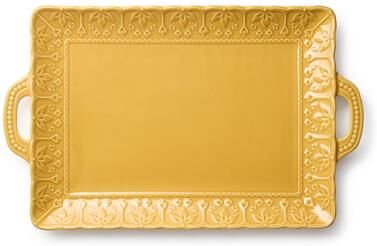 "Certified International Provence Embossed Rectagular Platter w/Handles - 20""W x 12.5""D x 1.5""H"