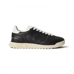Polo Ralph Lauren für Herren. 809P13089002 Varick Ledersneaker schwarz (41), Wohnung, Schnürsenkel, Lässig