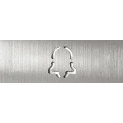 DoorBird D11x Namensschild für eine Ruftaste, Glockensymbol – Edelstahl V4A