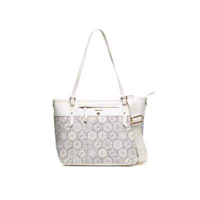 Tragetasche GATTINONI "Teodosia Daily Large Double Handle Bag Damen", Damen, Gr. B/H/T: 27cm x 14cm x 27cm onesize, weiß (alabaster), PVC, Polyurethan, Taschen, Schultertasche Damen, Abendtasche, Fashion, Lifestyle, Sale