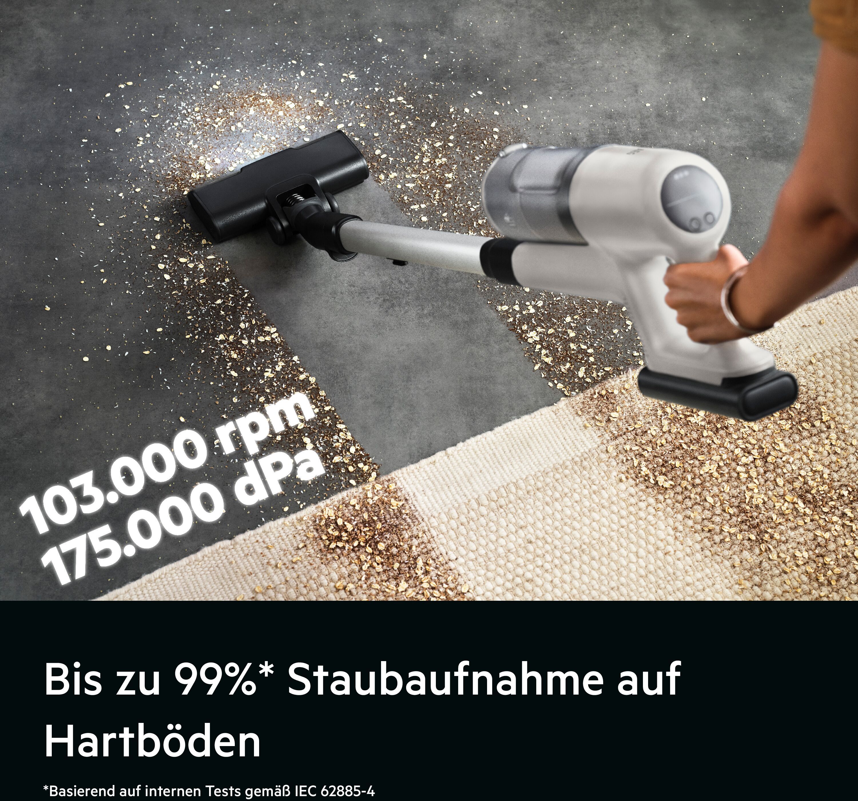 AEG Akku-Hand-und Stielstaubsauger "6000 AKKU-STAUBSAUGER (AP61HB21SH)", weiß (shell weiß), B:25cm H:106cm T:26,2cm, Akkusauger, sehr leicht 2,5 kg, 53 % Recyclingmaterial, bis zu 50 Min. Laufzeit, Akku-Hand-und Stielstaubsauger