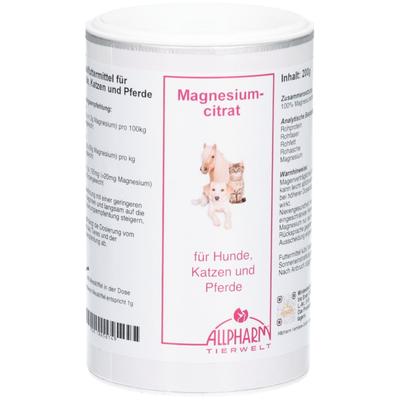Magnesiumcitrat Pulver f.Hunde/Katzen/Pferde 200 g
