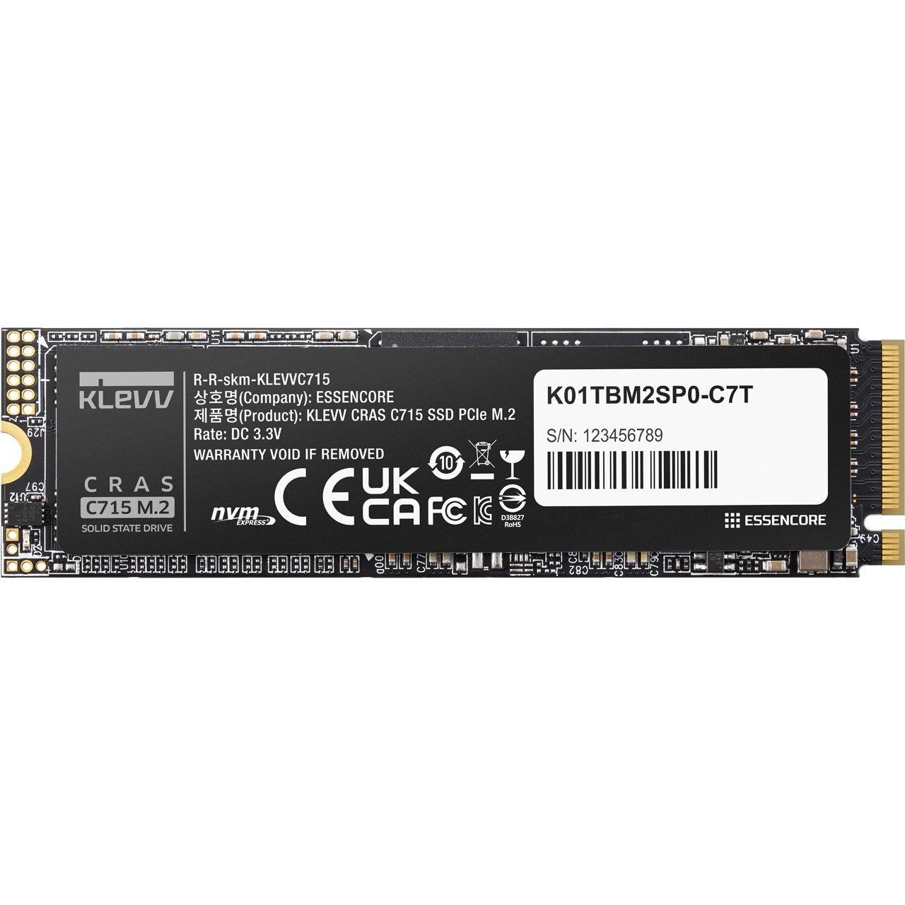 256GB Klevv Cras C715 M.2 2280 PCIe 3.0 x4 NVMe