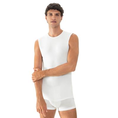 Achseltop MEY "NOBLESSE", Herren, Gr. S, N-Gr, weiß, Feinripp, Obermaterial: 100% Baumwolle, körpernah, Unterhemden, ohne Seitennähte, Rundhalsausschnitt, Feinripp