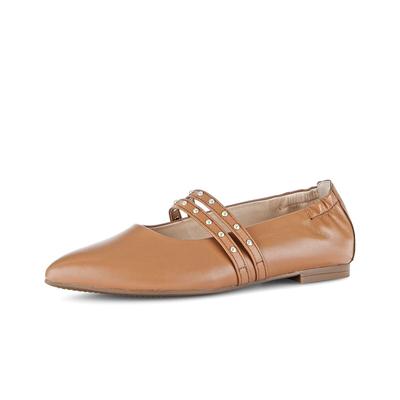 Ballerina GABOR "Eleganter Ballerina", Damen, Gr. 40, braun, Schuhe Ballerina